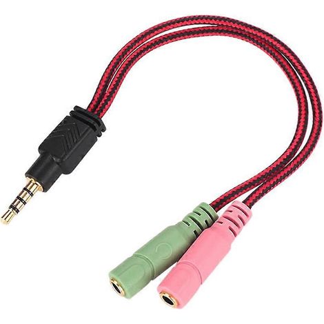 2-in-1 Y-splitter-audiokabel Für 3,5-mm-kopfhörer: 3,5-mm-klinkenbuchse Auf 2 3,5-mm-klinkenstecker Mit Separaten Anschlüssen Für Mikrofon Und Kopfhörer.