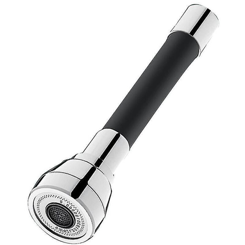 Universelle, Um 360° Drehbare Armaturverlängerung Mit Integriertem Luftsprudler Und Schwenkbarem Brausekopf Für Küchenarmaturen, Schwarz, 30 Cm