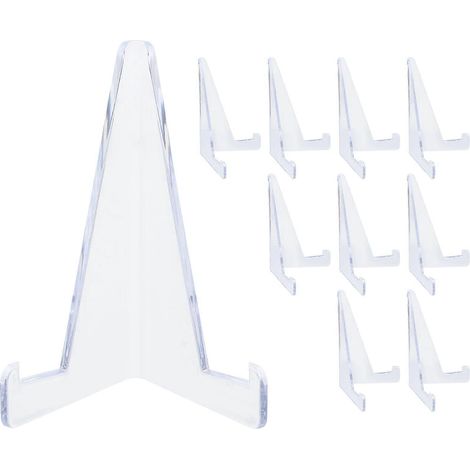 10 Spielkartenständer, Transparente Kunststoff-präsentationshalter, Kartenaufsteller – 10 X 6 X 4,5 Cm – Transparent