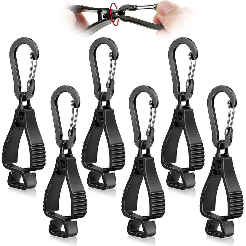 Set Mit 6 Handschuhgriffclips, Sicherheitsclips Für Die Arbeit, Befestigungs- Und Halteclips Für Handschuhe.