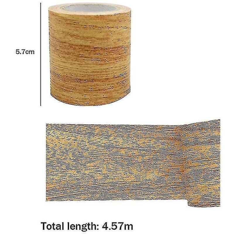 Reparaturklebeband In Holzoptik Für Möbel, Wasser- Und Haftungsbeständig, Farbe Gold Camel.