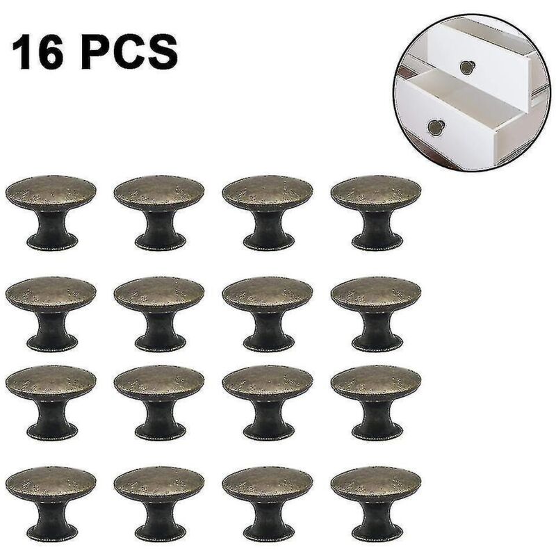 Schubladenknöpfe, Schubladengriffe, Vintage-möbelknöpfe, 16er-set, Bronzegrün