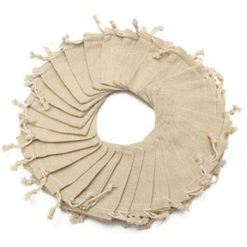 50 Baumwoll-geschenktüten, Jutebeutel Mit Kordelzug, Ideal Zum Basteln Von Schmuck Und Für Hochzeiten – 12 X 15 Cm
