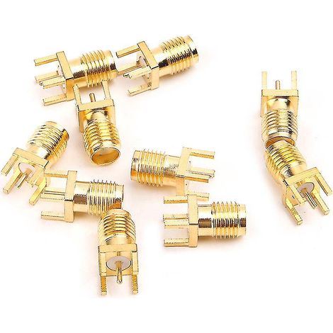 Packung Mit 10 Sma-hf-buchsen Zum Auflöten Auf Leiterplatten, Gerader Adapter