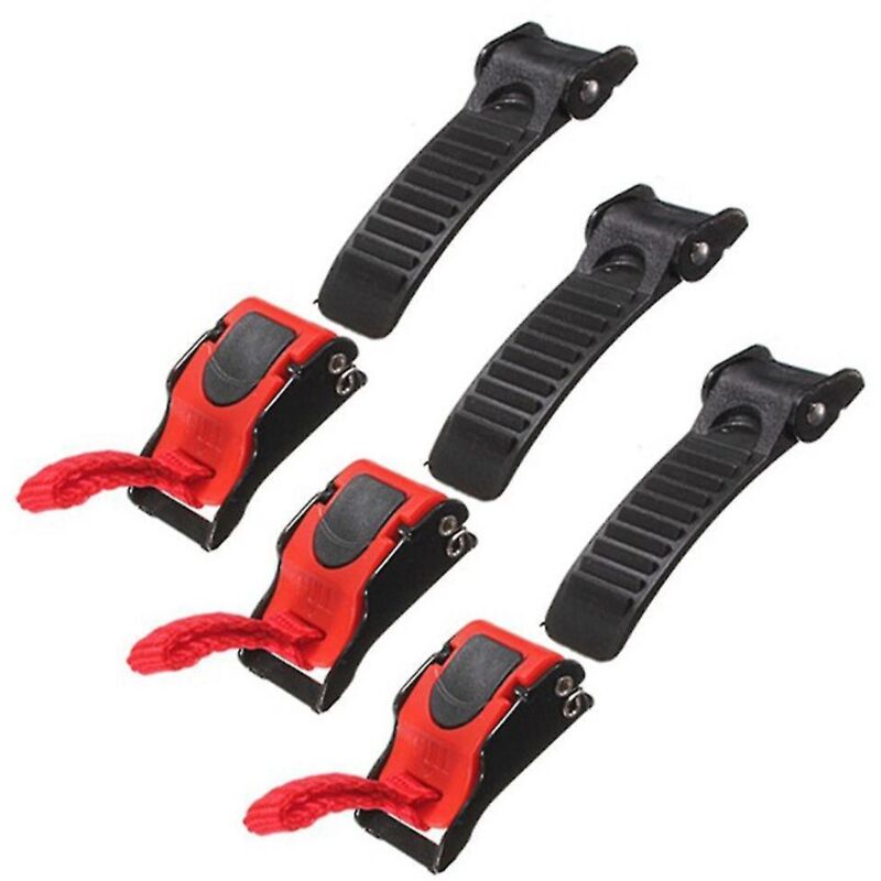 Set Mit 3 Schnellverschlussclips Für Den Kinnriemen Von Motorradhelmen Aus Kunststoff