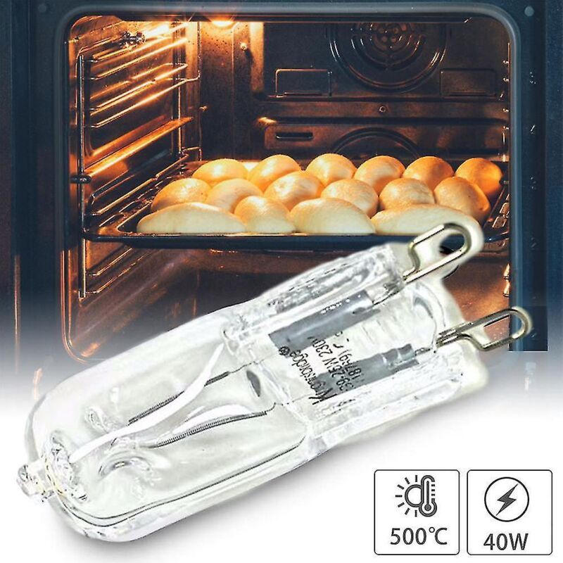 Hitzebeständige, Langlebige G9-halogenlampe, 40 W, 500 Pins, Für Kühlschränke, Backöfen Und Ventilatoren. Kompatibel Mit 110–240 V.