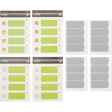 Bogen Personalisierter, Selbstklebender Rubbeletiketten, Kreative Diy-etiketten, Nachrichten Und Notizen (silbergrau, 24 Etiketten Pro Bogen) – 13,00 X 7,00 X 0,02 Cm