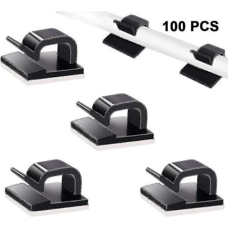 Packung Mit 100 Verstellbaren Kabelmanagement-clips, Selbstklebenden Kabelorganisatoren, Kabelclips Für Fernseher, Pc, Ethernet-kabel, Unter Dem Schreibtisch, An Der Wand, Im Homeoffice