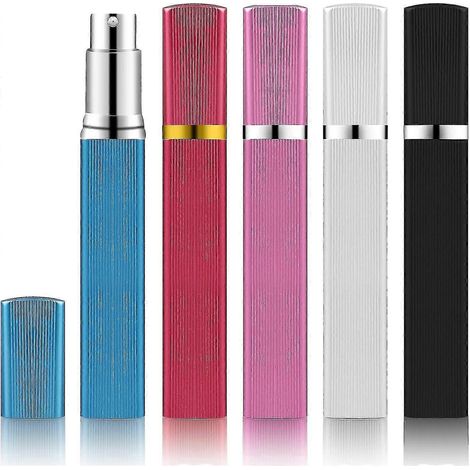 Set Mit 5 Leeren Und Wiederbefüllbaren Parfüm-sprühflaschen, Mini-tragegröße Mit 12 Ml Inhalt.