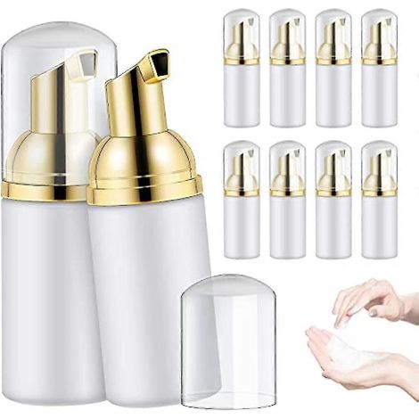 Packung Mit 10 Leeren 30-ml-kunststoffpumpenflaschen Für Schaumseife, Wiederbefüllbar Für Reisen: Flüssigseife, Duschgel, Shampoo, Lotion Usw.