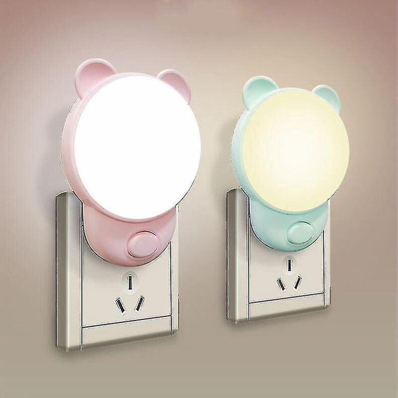 Nachtlicht Für Kinder Mit Stecker Und Schalter (2er-set), Led-nachttischlampe Fürs Babyzimmer, Kleine Wandleuchte Für Wohnzimmer, Küche Oder Flur