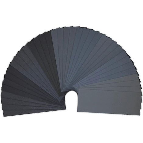 Packung Mit 36 Blatt Schleifpapier, 23 X 9,3 Cm, Zum Trocken- Oder Nassschleifen, Körnungen 400/600/800/1000/1200/1500/2000/2500/3000 (4 X 9)