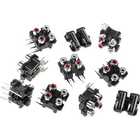 Packung Mit 10 Stereo-rca-buchsen Mit 2/4/6 Pins Für Av-videobuchse.