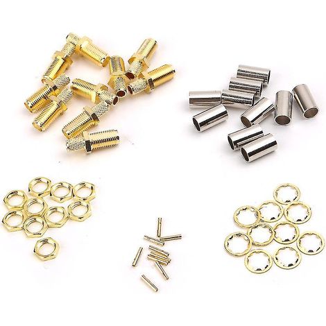 Packung Mit 10 Sma-crimp-steckverbindern Mit Mutter Für Die Schottmontage, Kompatibel Mit Rg58, Rg142, Lmr195 Und Rg400.