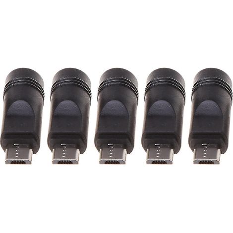 5er-pack 5,5 X 2,1 Mm Klinkenbuchse Auf Micro-usb-stecker-adapter Für Gleichstromversorgung