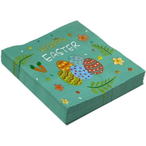 Packung Osterservietten Aus Papier – 33,00 X 33,00 X 0,10 Cm