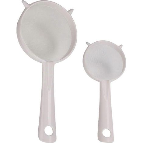 Set Mit 2 Ultrafeinen Sieben Für Sojamilch Und Küchensäfte – 19,50 X 9,00 X 5,00 Cm – Weiß