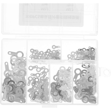 1 Schachtel/300 Stück Einköpfige Kupferlöt-flachscheiben M2,2–m6,2 Für Instrumente Und Geräte – 12,5 X 6,5 Cm – Silber