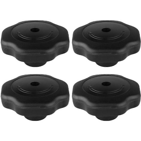 Set Mit 4 Explosionsgeschützten 19-mm-schnellkochtopfdeckelknöpfen Mit Griff. – 8 X 8 X 3,8 Cm – Schwarz