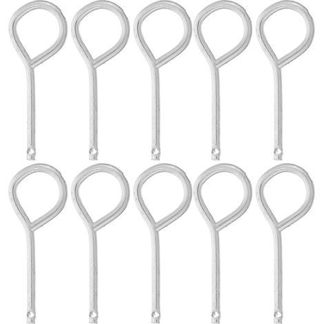 Packung Mit 10 Ersatz-sicherheitsstiften Für Feuerlöscher, Aus Eisen. – 5,30 X 2,00 X 0,30 Cm – Silber