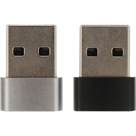 2er-pack Usb 2.0a Stecker Auf Usb-c Buchse Adapter, Tragbarer Konverter Für Handy Und Laptop – 2 X 1,5 X 0,68 Cm
