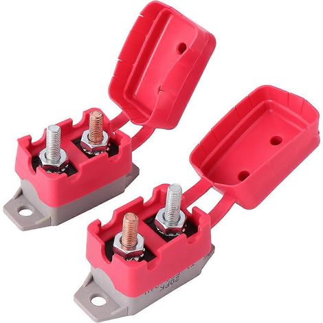 2er-pack Selbstzurücksetzende 50-a-12-v/24-v-schraub-leistungsschalter Mit Abdeckung – 5 X 3,5 Cm – Rot