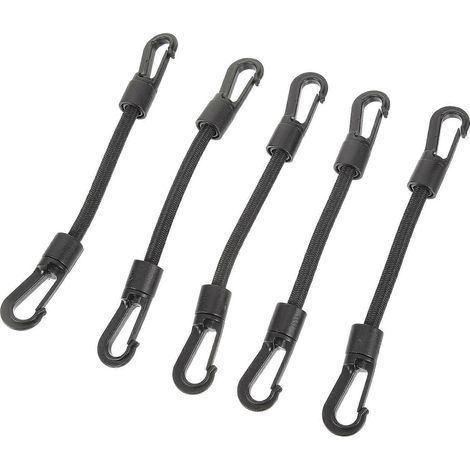 Set Mit 5 Multifunktionalen Elastischen Klettbändern Für Camping Und Outdoor-aktivitäten. – 16,00 X 2,00 X 1,50 Cm – Schwarz