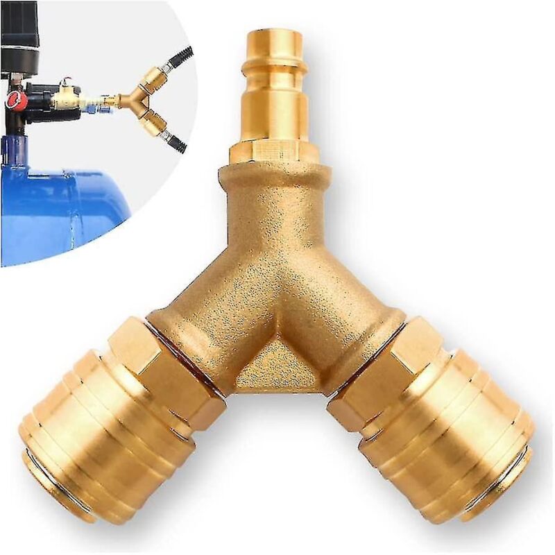 Druckluftschlauchanschlüsse, 1/4"-bsp-druckluftleitungsanschlüsse, 3-wege-schnellkupplungs-y-verteiler Für Luftpumpenkompressor