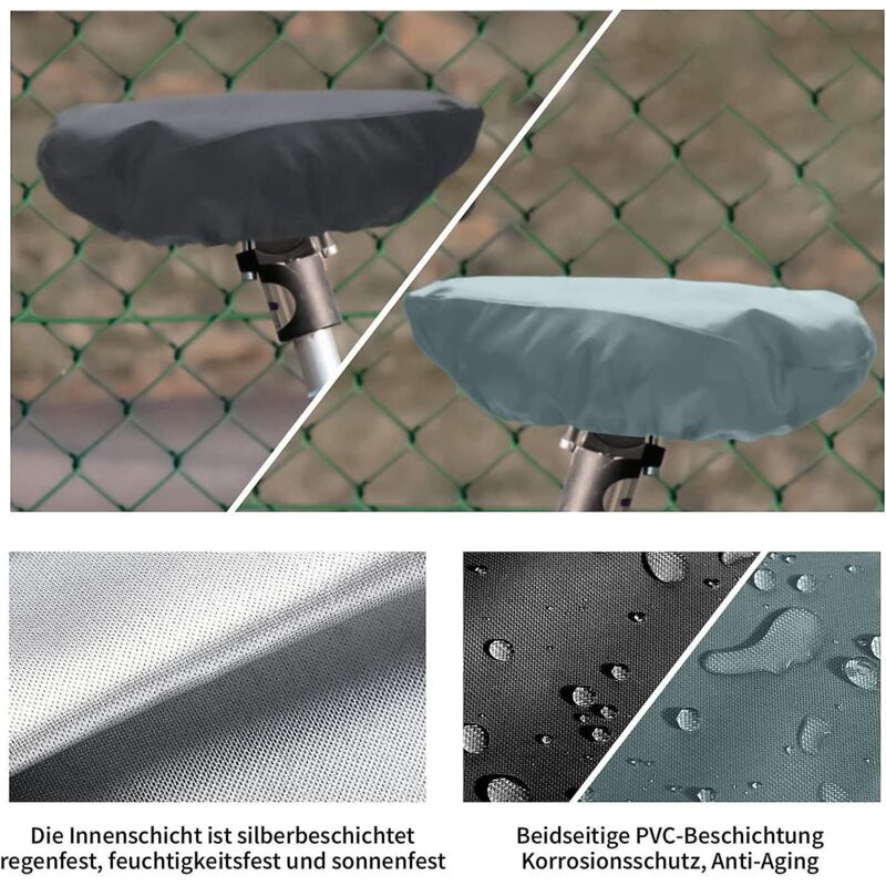 Set Mit 2 Wasserdichten Fahrradsattelbezügen In Schwarz Und Grau Für Mountainbikes Und Rennräder – 24 X 27 Cm