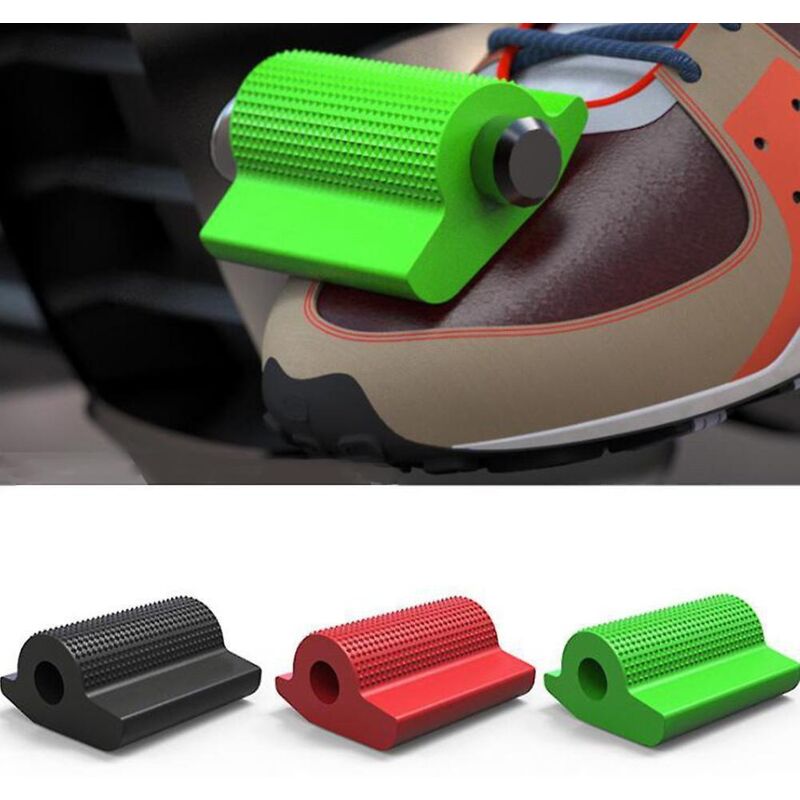 Set Mit 4 Grünen Schalthebelschützern Aus Rutschfestem, Schwarzem Gummi Für Motorradpedale. Breite: 39 Mm, Innendurchmesser: 8 Mm.