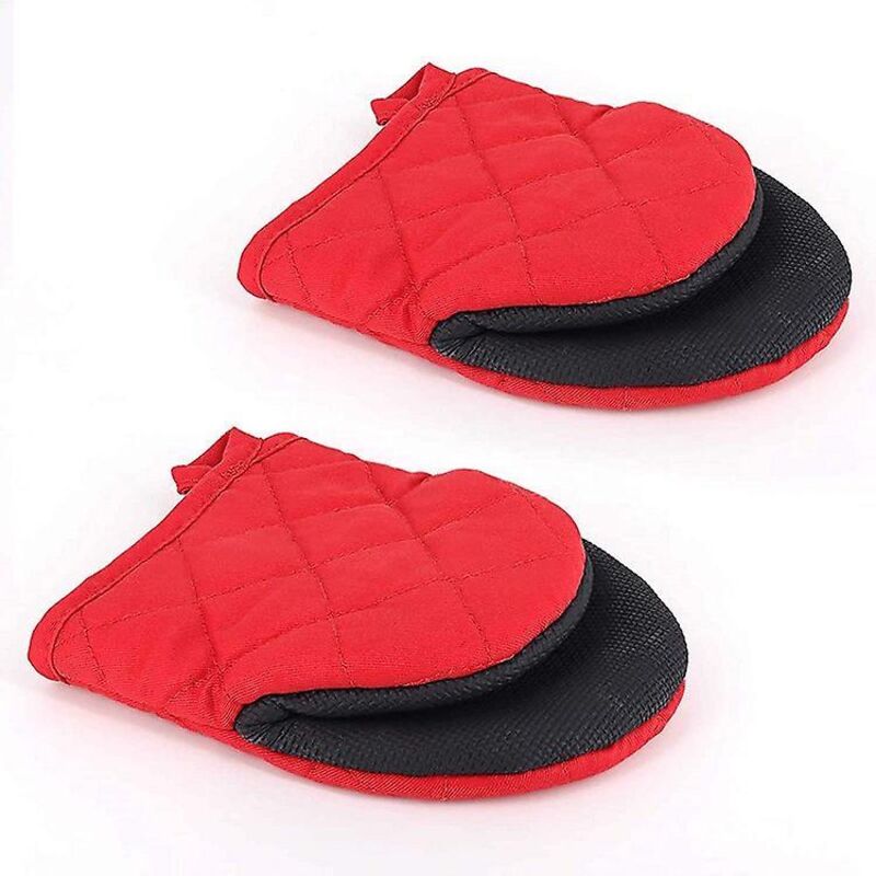 Miniatur-ofenhandschuhe Aus Hitzebeständigem Silikon Zum Backen Und Grillen – Rutschfester Griff, Aufhängeschlaufe, Hitzebeständig Bis 260 °c