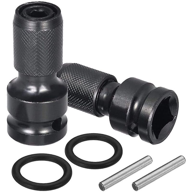 Set Aus 2 Adaptern Für 1/2-zoll-vierkant Auf 1/4-zoll-sechskantaufnahme, Schnellspannfutter-konverter Für Schlagschrauber Und Schraubendreher-bithalter.