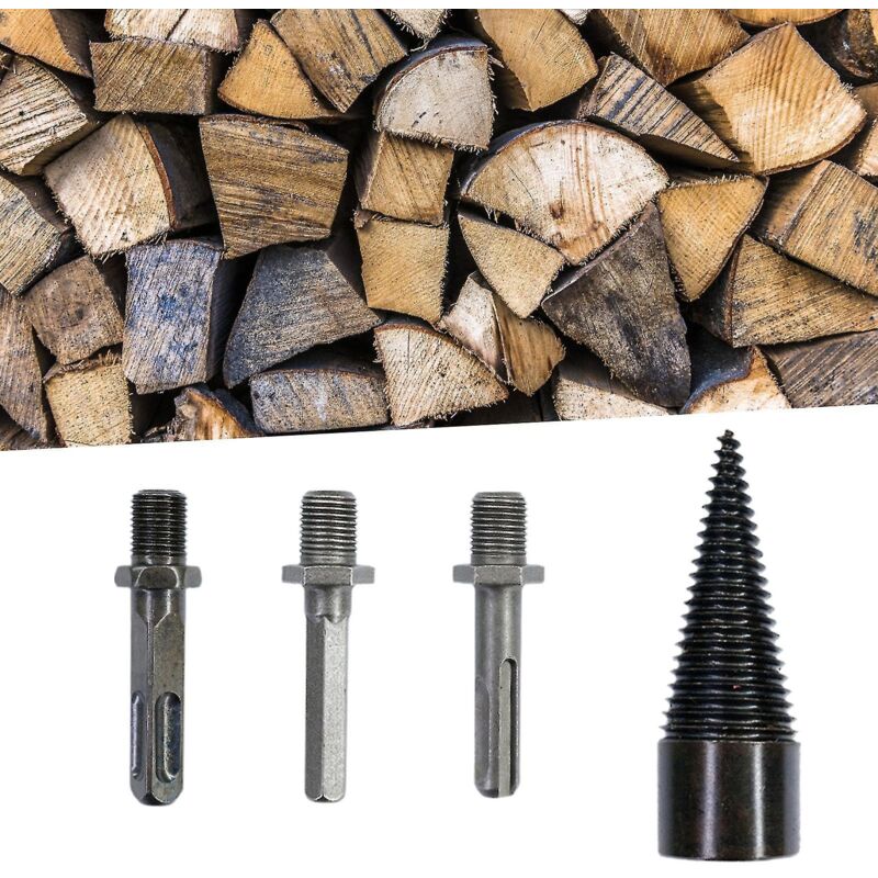 42-mm-holzspalter-aufsatz Für Den Hausgebrauch, Geriffelte, Rutschfeste Oberfläche, Hohe Verschleißfestigkeit, Zubehör Für Elektrowerkzeuge Zum Holzspalten