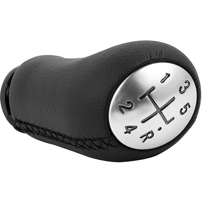 Schwarzer Lederschaltknauf Mit Adapter Für Renault Megane 2 (2005–2009) Und Laguna (2003–2009) – 2er-set