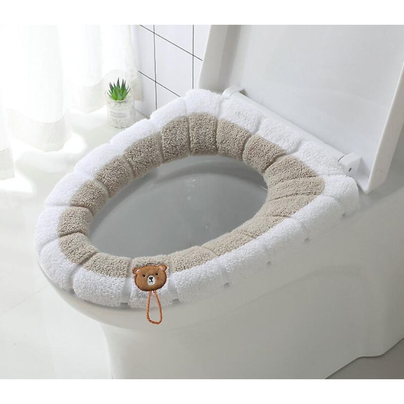 Set Mit 5 Universellen, Wasserdichten Und Waschbaren Wc-sitzkissen, Khakifarben, Mit Aufhängeschlaufe