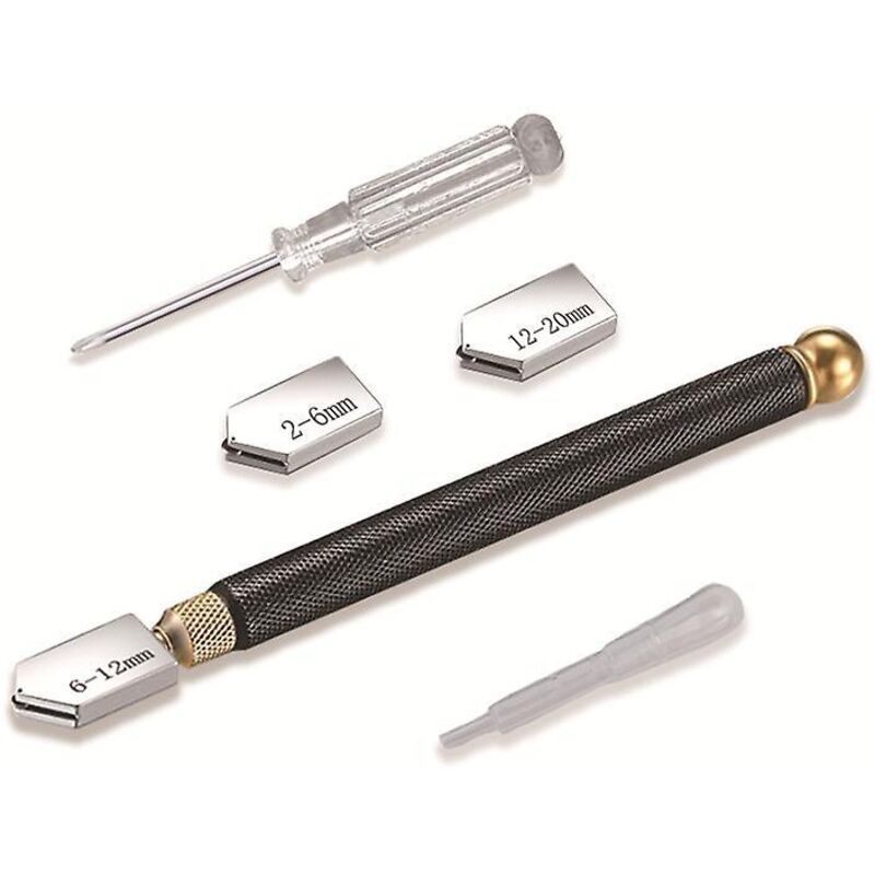 Glasschneider Mit Öl, Hartmetallspitze Für Dickes Glas, Mosaik Und Spiegel – Glasschneider 2–20 Mm