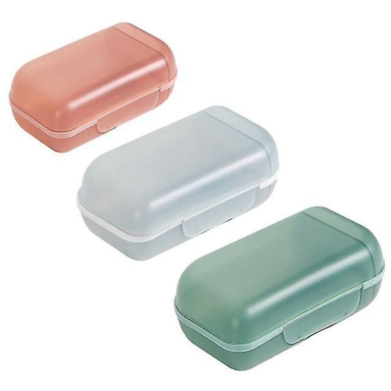 Set Aus 3 Runden Reisedosen Für Shampoo Und Seife Mit Transparentem Deckel, Ideal Für Badezimmer, Dusche Und Schmuckaufbewahrung.