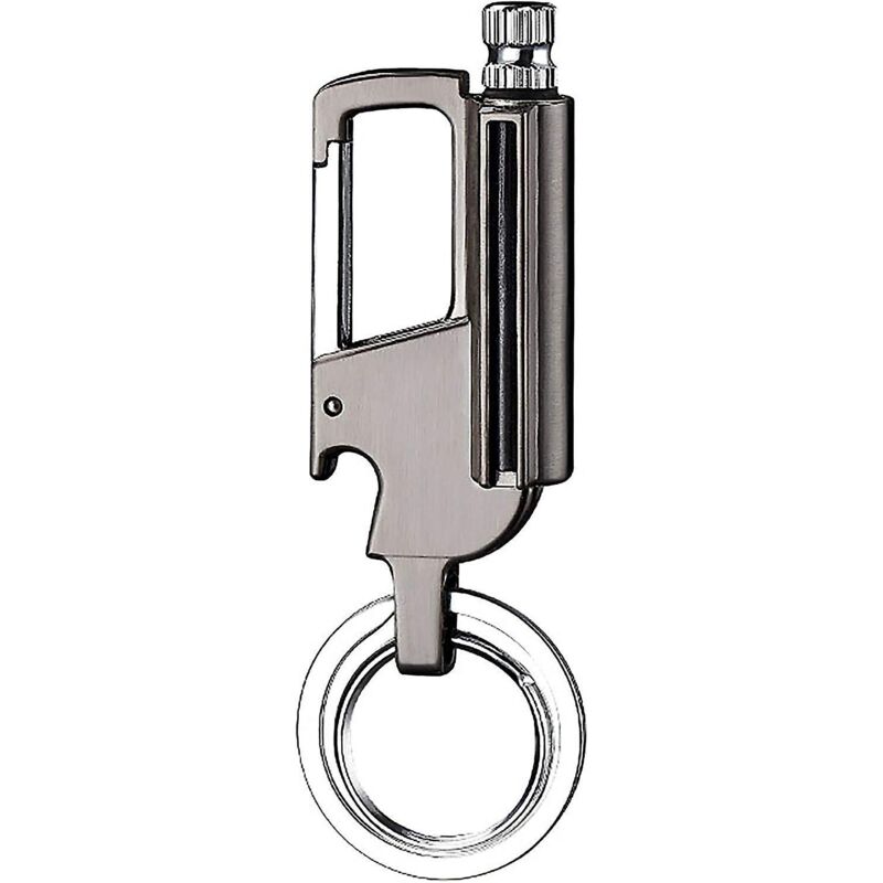 Wasserdichtes Schlüsselanhängerfeuerzeug Aus Metall Und Feuerstein