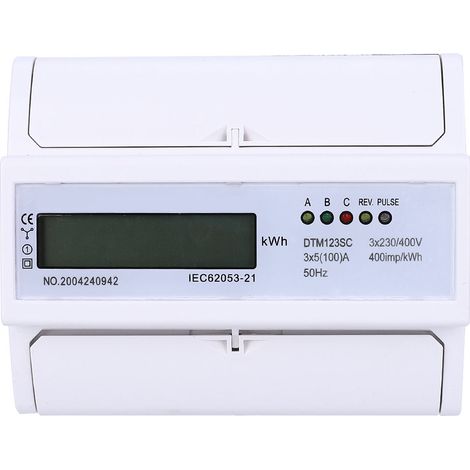 Dreiphasen-digital-energiezähler 230/400 V 5-100 A Mit Lcd-anzeige Zur Messung Des Stromverbrauchs