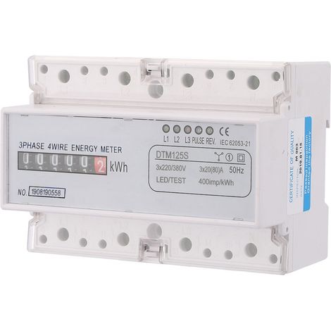 Dreiphasen-digitalenergiezähler 20-80 A 220/380 V - Kwh-verbrauchsmessung