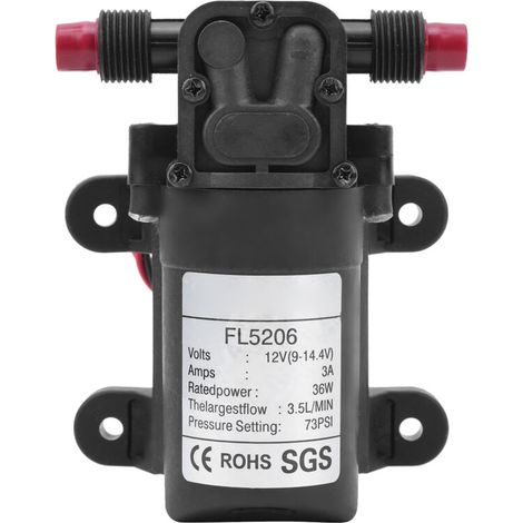 12v 36w Dc Mikro-elektromembranpumpe, 73 Psi Druck, 3,5l/min Fördermenge, G1/2 Zoll Anschluss Für Hydraulikgeräte.