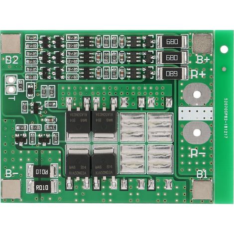 Bms-schutzplatine Mit Balancer Für 18650 Li-ionen-akkus, 12 V 15 A, Kompatibel Mit Der 3s-serie