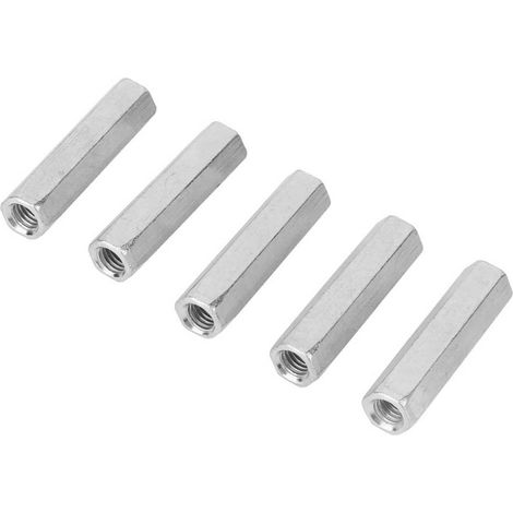 5-teiliges Set M8 X 50 Mm Verlängerungsmuttern Mit Sechskantgewinde Für Befestigungen Und Stützen
