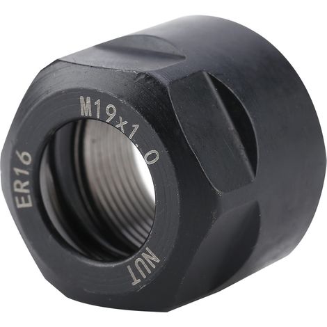 Er16 Spannmutter Für Cnc-dreh- Und Fräsmaschinenfutter, Typ A&m M19x1,0, Schwarz