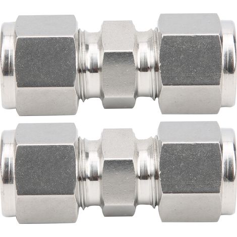 Stück Edelstahl 316 Gerade Doppelring-klemmverschraubung Für Rohre (durchmesser 10 Mm)