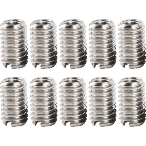 10 Gewindeeinsätze M4x0,7 (innengewinde) Und M6x1,0 (außengewinde), Reduziermuttern Aus Edelstahl 303 Für Mechanische Geräte, Lampen Und Computer.