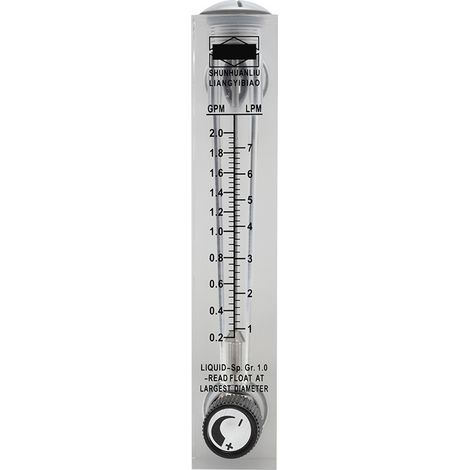 Lzm-15t Durchflussmesser Aus Acrylglas (plexiglas), Verstellbare Frontplatte, Durchflussrate 0,22 Gpm, Anschlüsse G1/4'' Und G1/2''