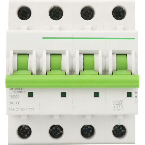 Miniatur-leistungsschalter 4p C 25a Tomc7-63 Mit 6ka Leckstromschutz