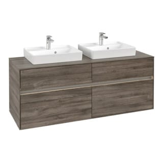 V&B Waschtischunterschrank Collaro 140x54,8x50cm, f 2 WT, LED 10 W, st. Oa