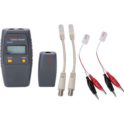 Sc6106 Lan-netzwerkkabeltester Mit Stromleitungsdetektor Und Lcd-bildschirm
